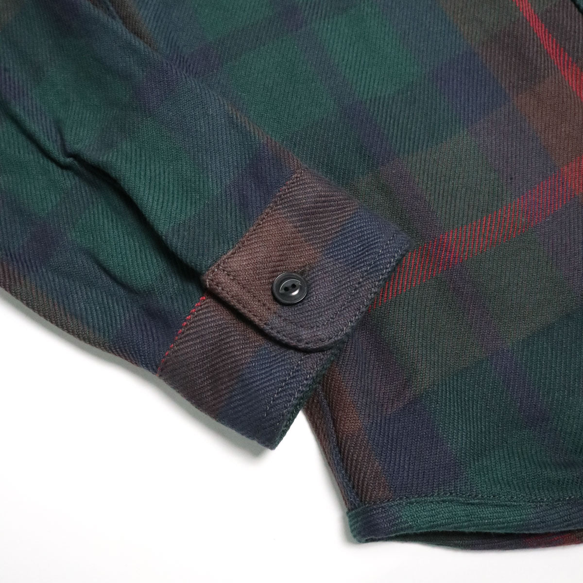 15.5oz Extra Heavy Flannel Shirt Green