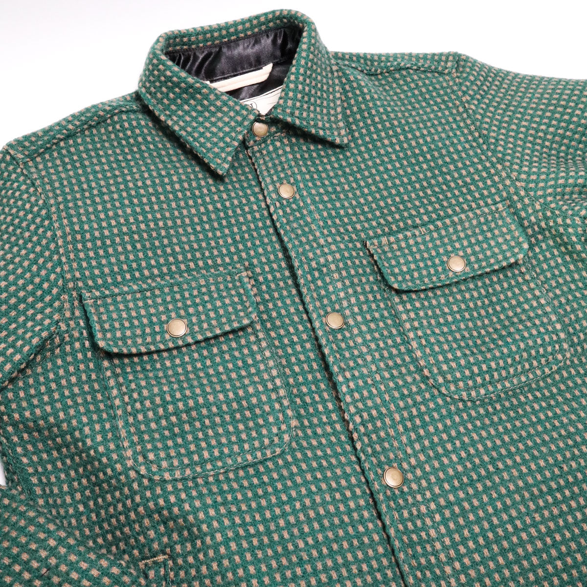 Field Shirt Wool Dot Green