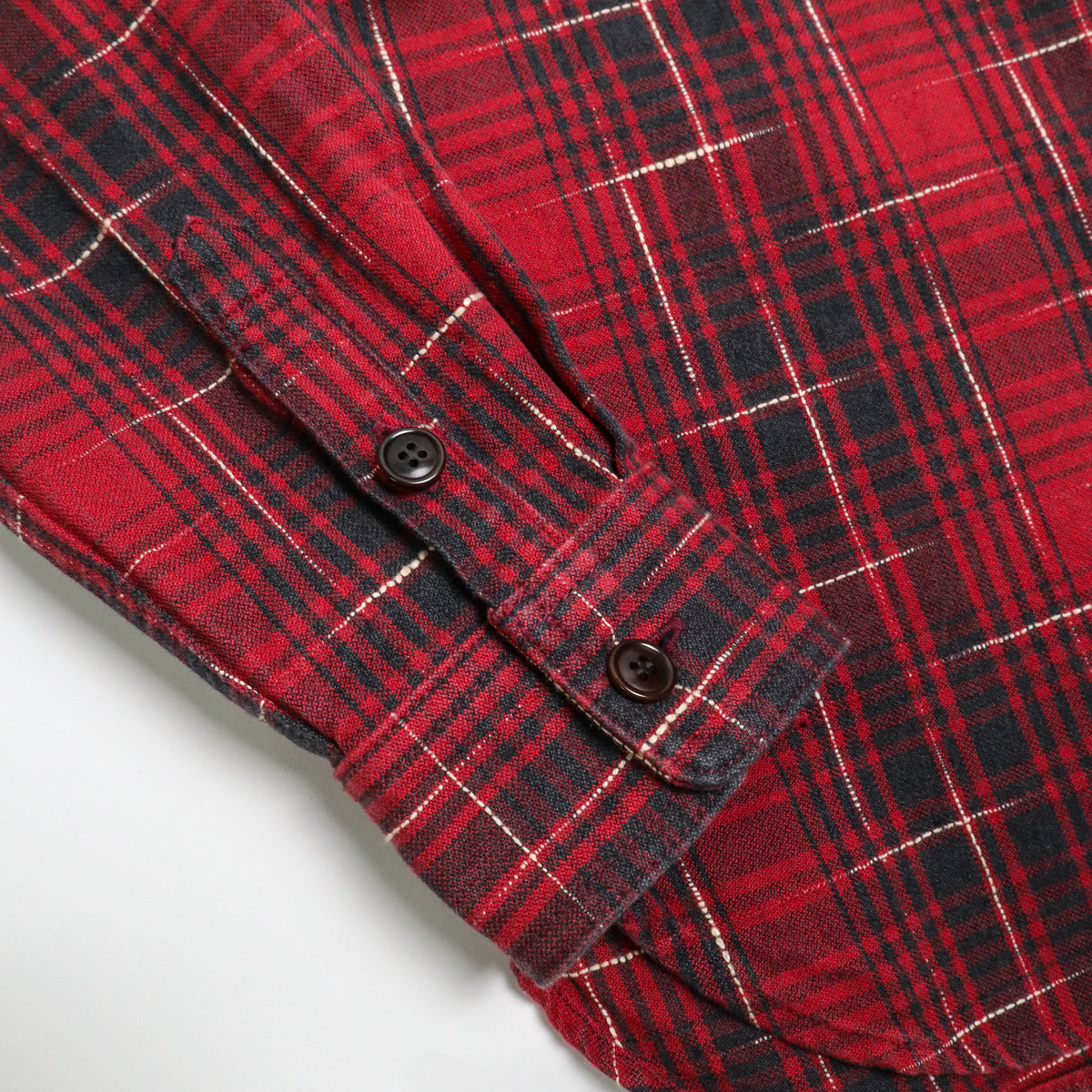 5698 "Midare Kasuri" Heavyweight Check Shirt Red
