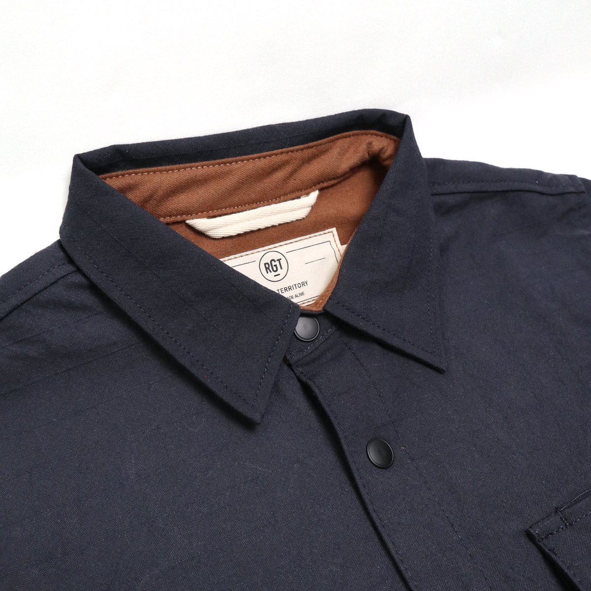 Oxford Overshirt Navy Nylon Grid Canvas