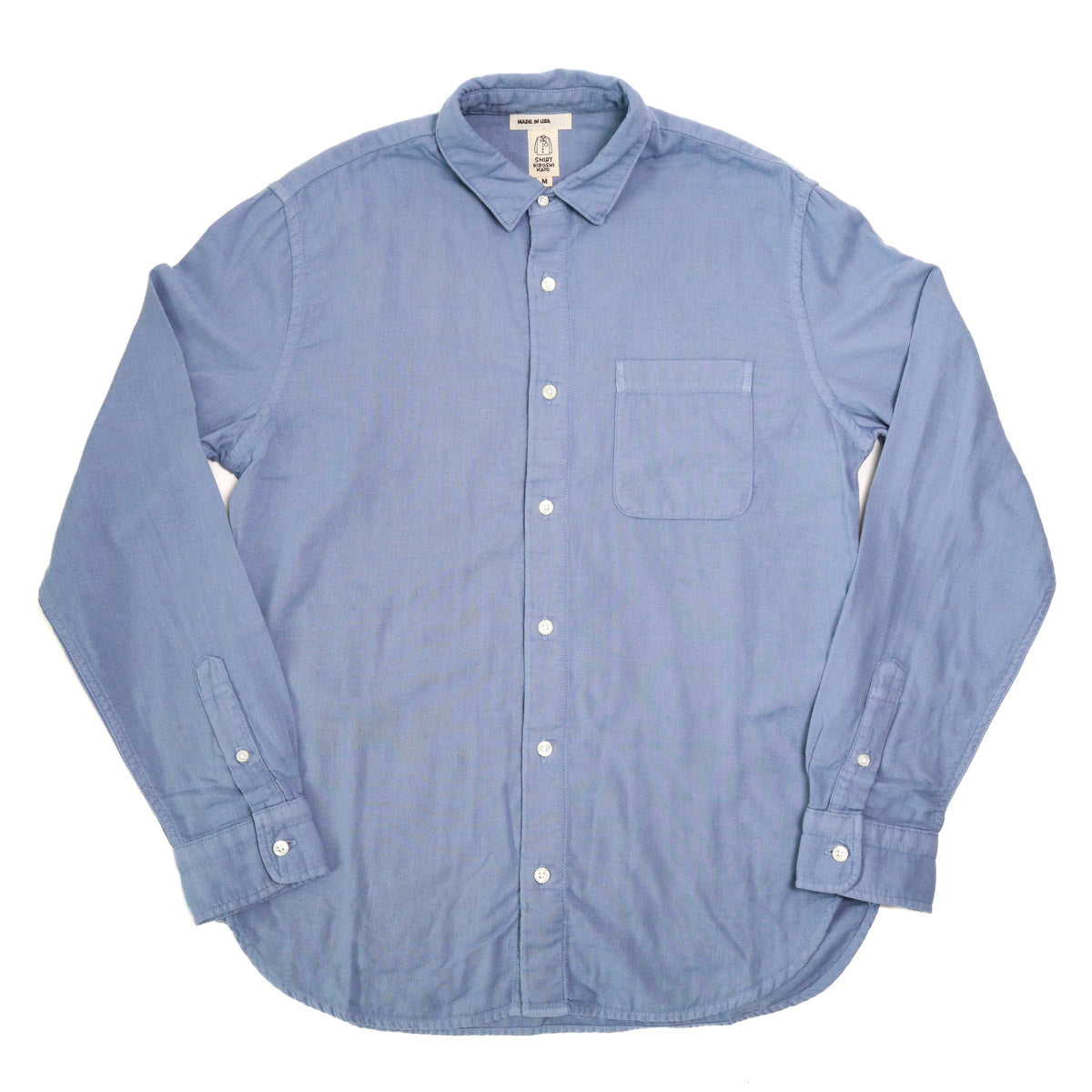 The Ripper Double Gauze Organic Cotton Shirt Matte Blue