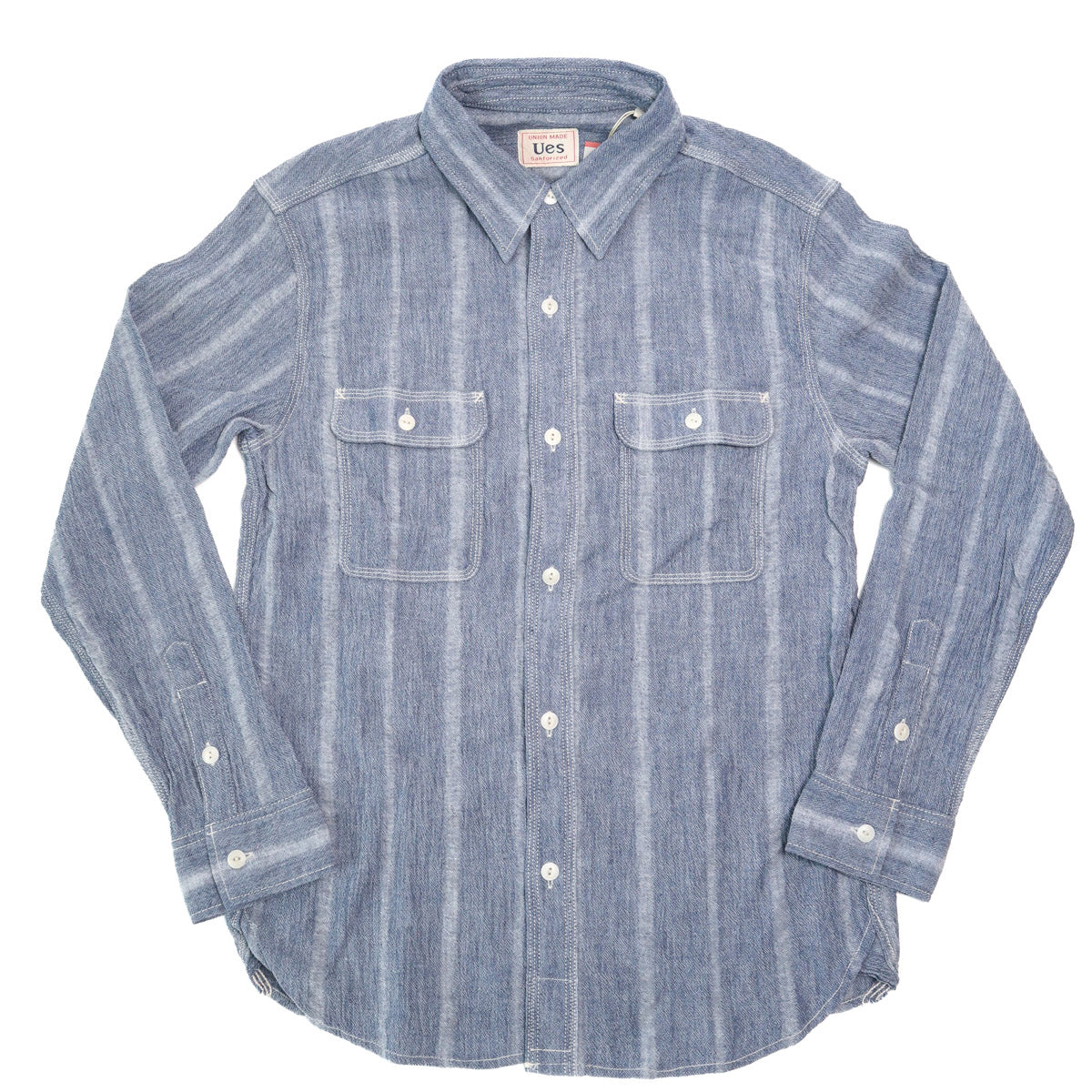 Twisted Yarn Triple Stitch Shirt Chambray