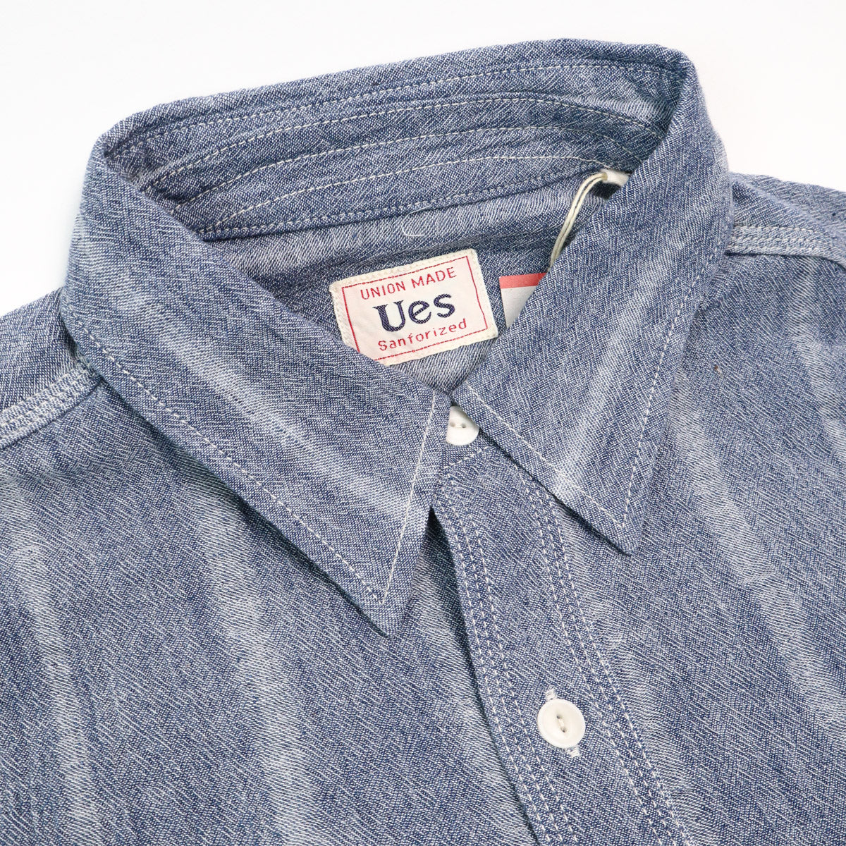 Twisted Yarn Triple Stitch Shirt Chambray