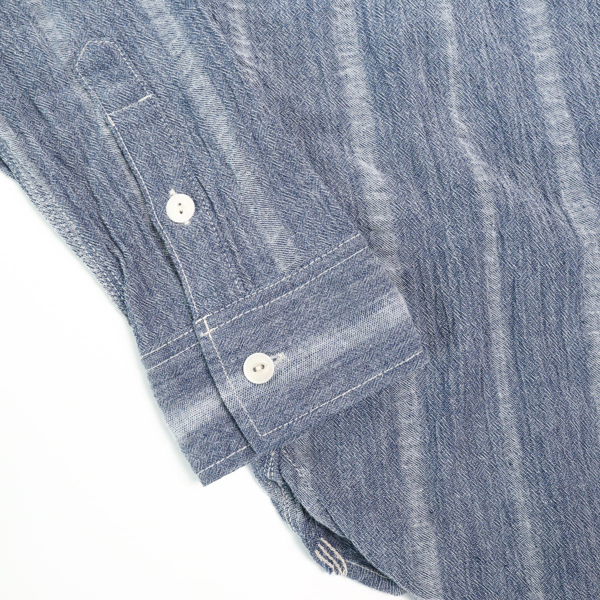 Twisted Yarn Triple Stitch Shirt Chambray