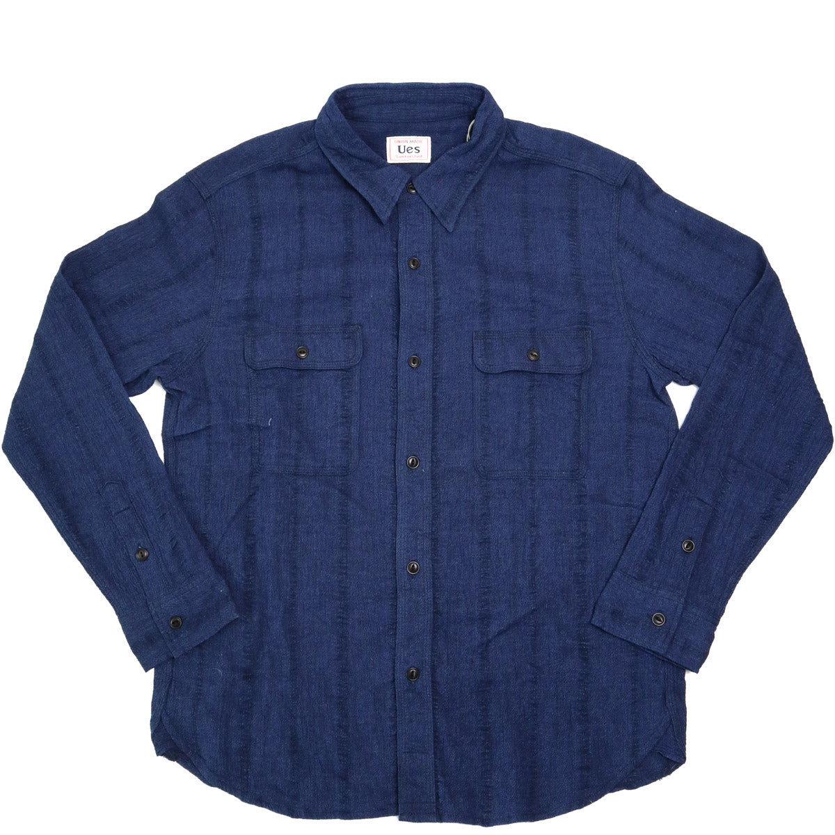 Twisted Yarn Triple Stitch Shirt Indigo