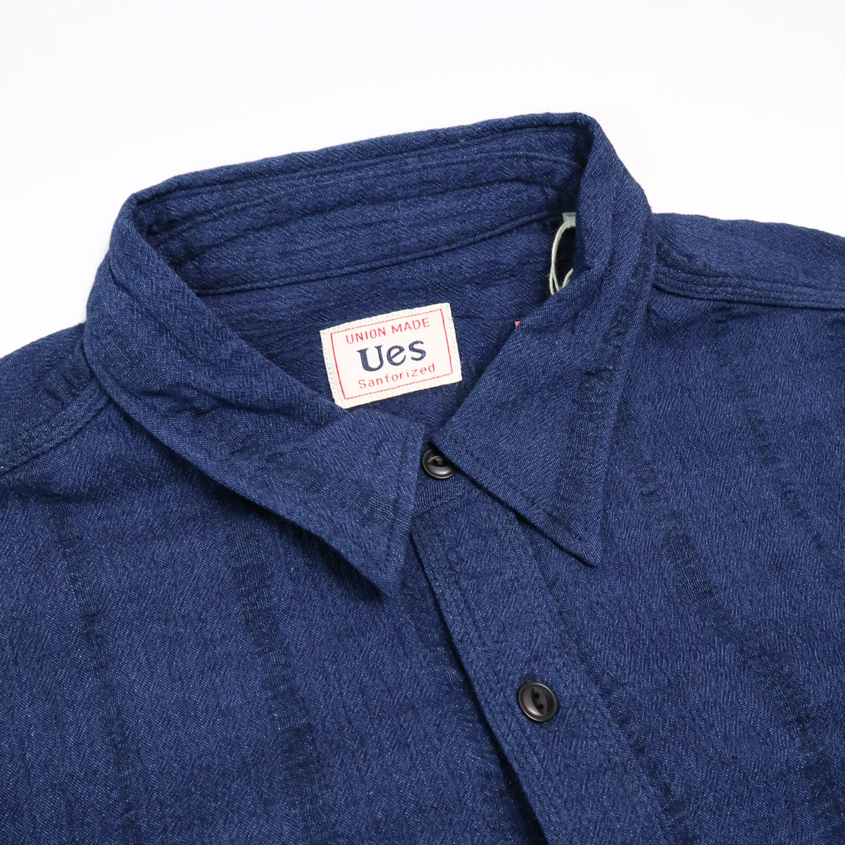 Twisted Yarn Triple Stitch Shirt Indigo