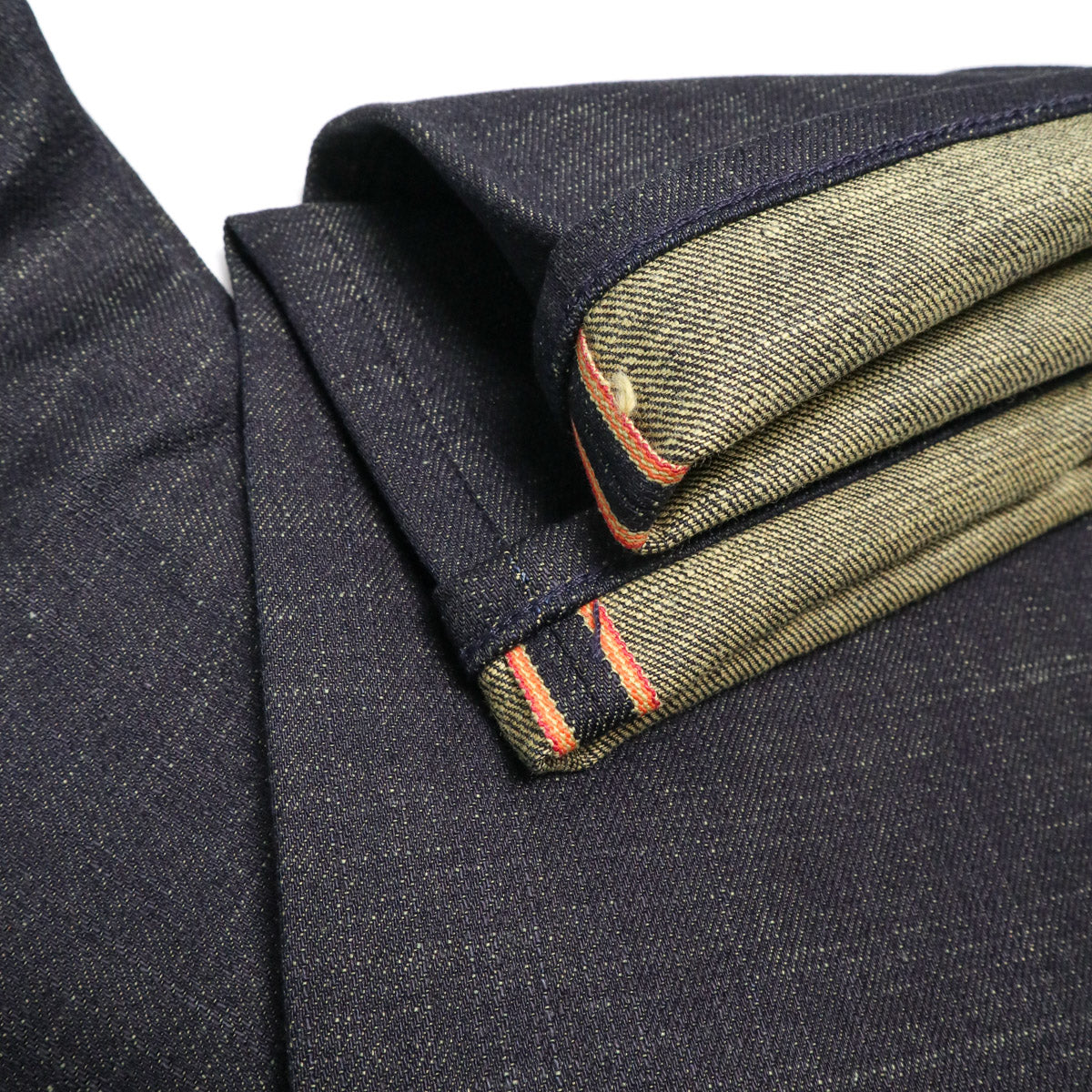 The Pen Etched 13oz Green Tea Raw Selvedge Denim