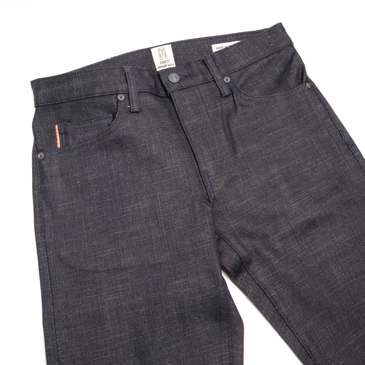 The Pen Etched 13oz Green Tea Raw Selvedge Denim