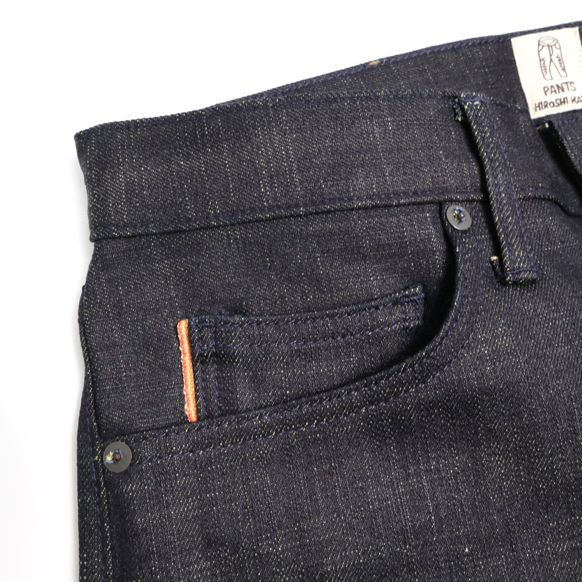 The Pen Etched 13oz Green Tea Raw Selvedge Denim