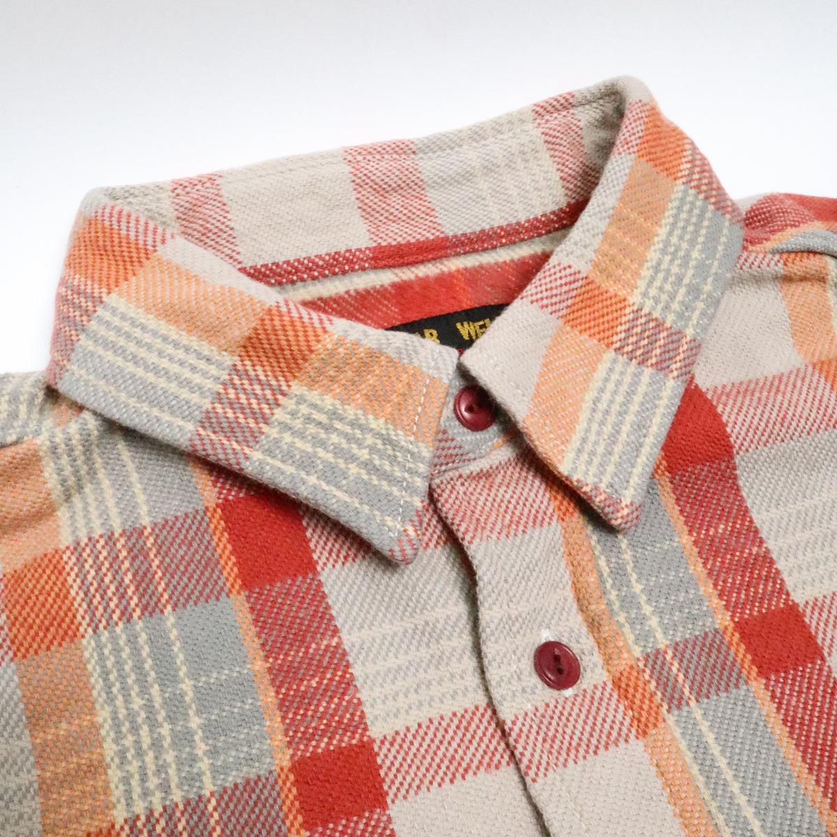Heavy Flannel Shirt Orange