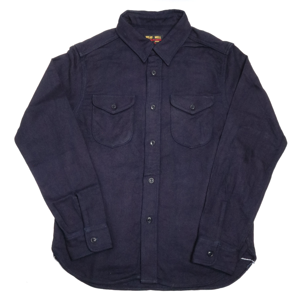 Heavy Flannel Shirt Solid Indigo