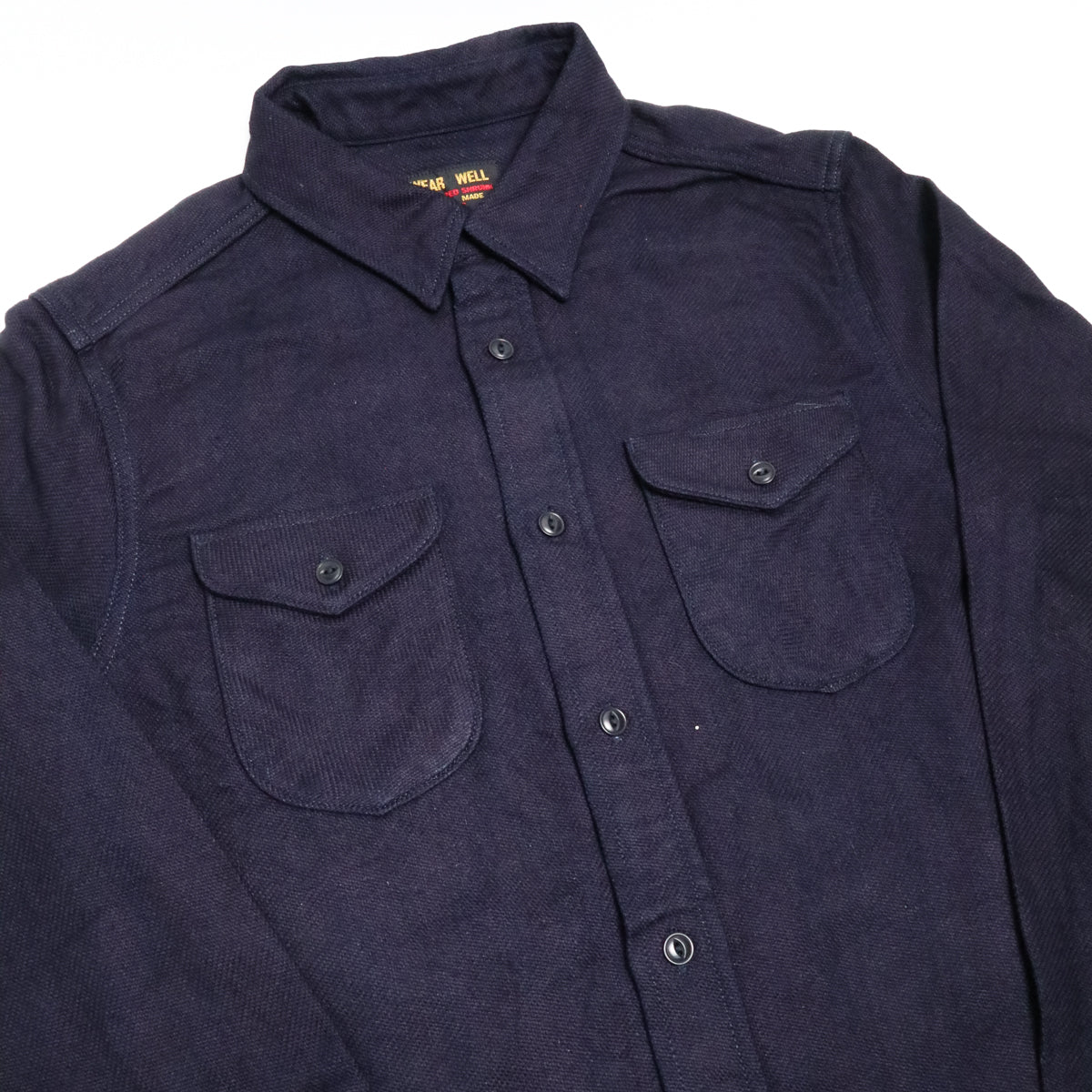 Heavy Flannel Shirt Solid Indigo