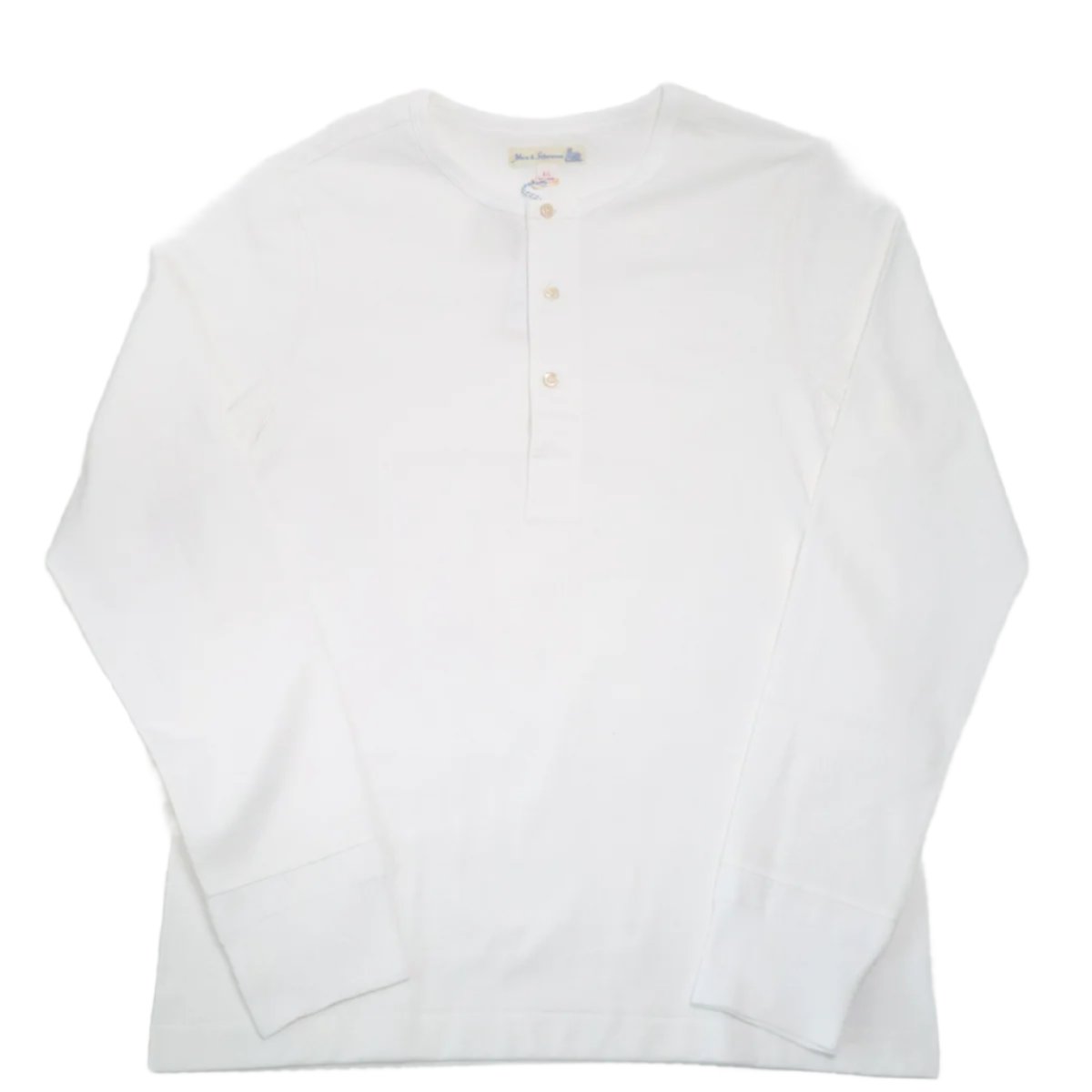 The Originals 206 Loopwheeled Longsleeve Henley Classic Fit White