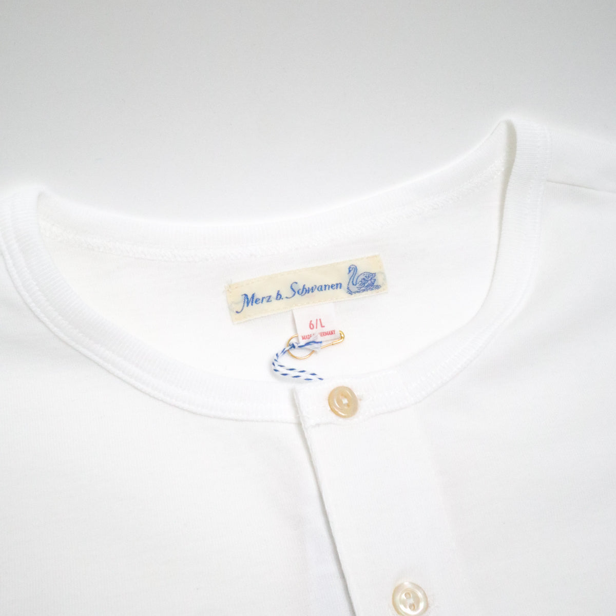 The Originals 206 Loopwheeled Longsleeve Henley Classic Fit White