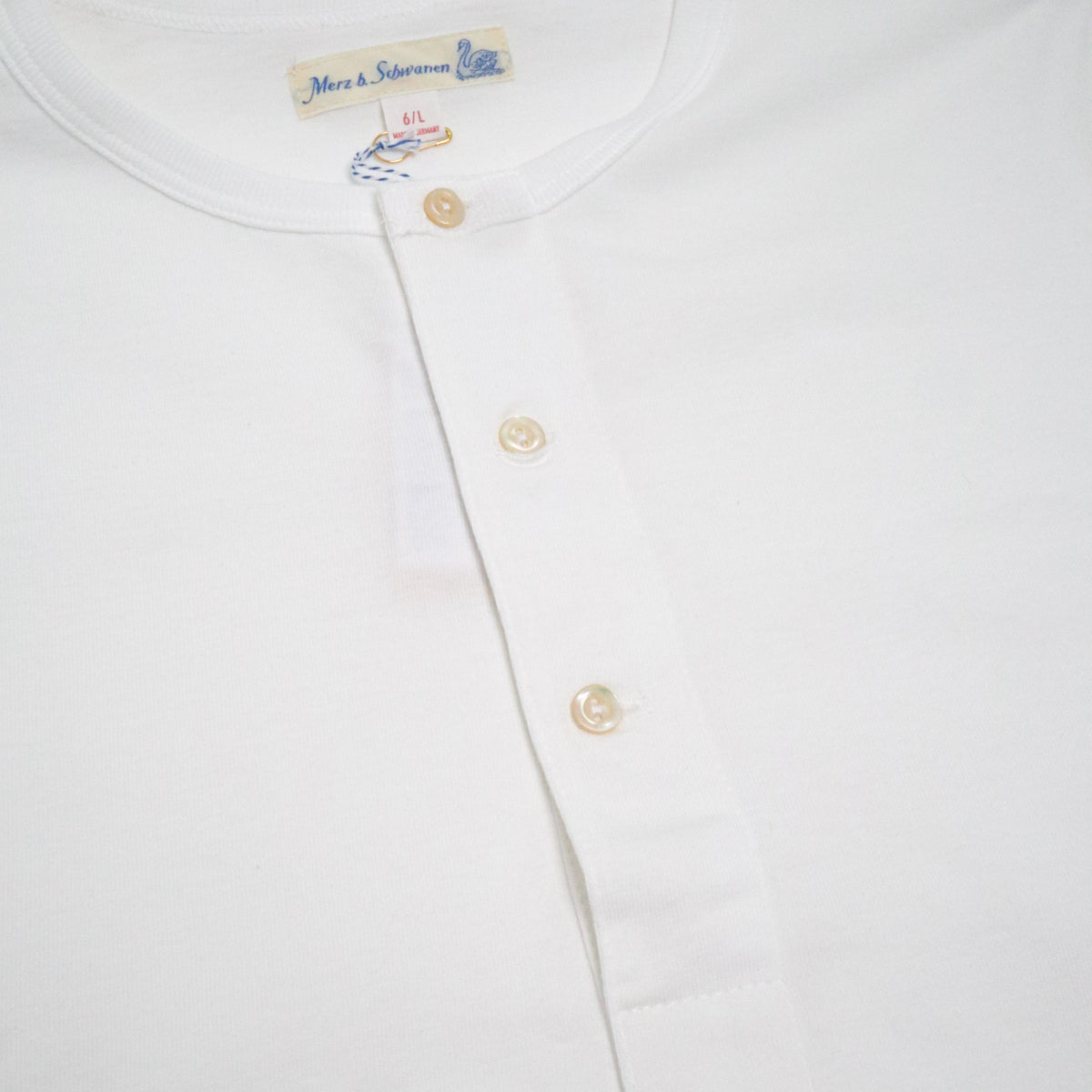 The Originals 206 Loopwheeled Longsleeve Henley Classic Fit White
