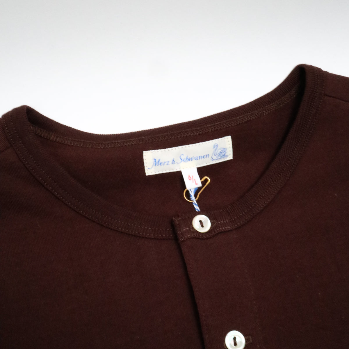 The Originals 206 Loopwheeled Longsleeve Henley Classic Fit Coffee