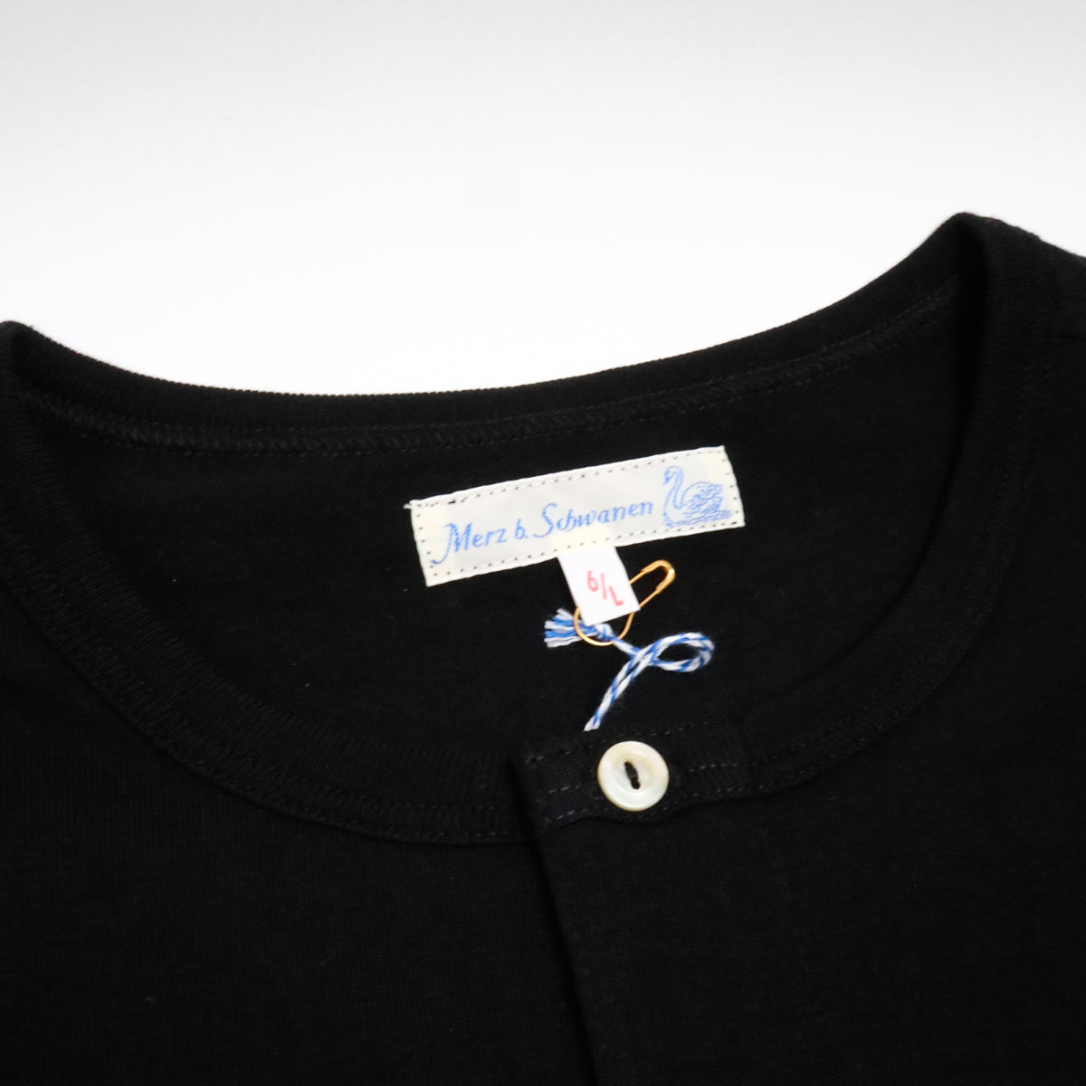 The Originals 206 Loopwheeled Longsleeve Henley Classic Fit Deep Black