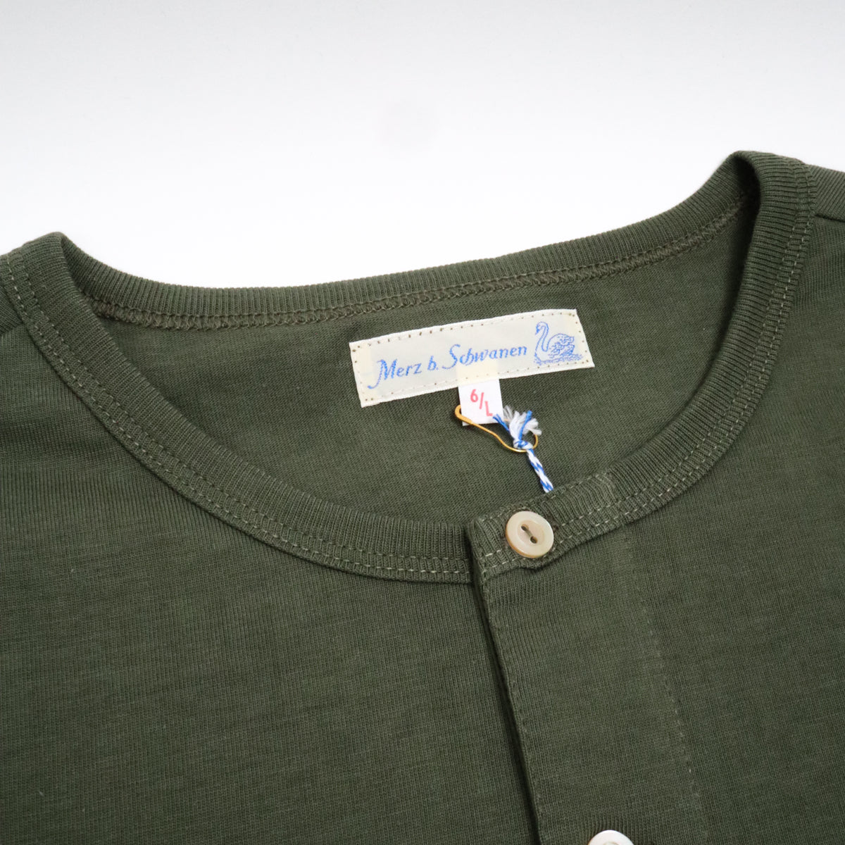 The Originals 206 Loopwheeled Longsleeve Henley Classic Fit Army