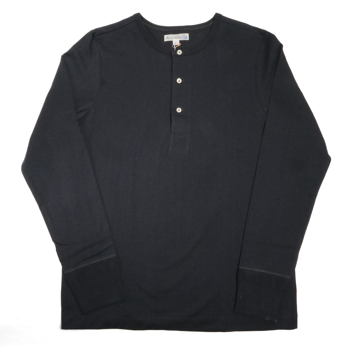 The Originals 206 Loopwheeled Longsleeve Henley Classic Fit Charcoal