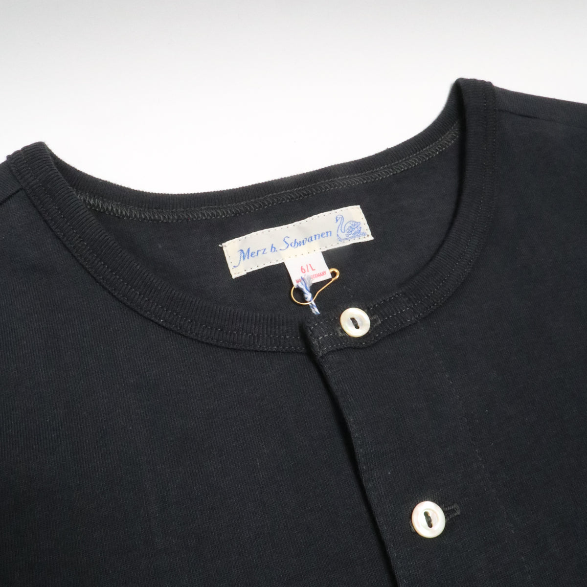 The Originals 206 Loopwheeled Longsleeve Henley Classic Fit Charcoal