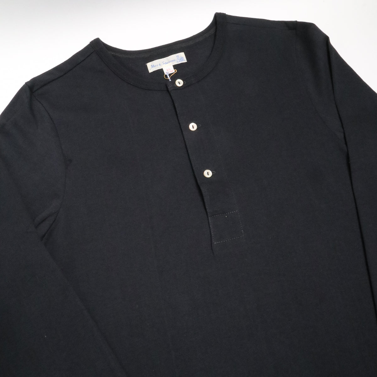 The Originals 206 Loopwheeled Longsleeve Henley Classic Fit Charcoal