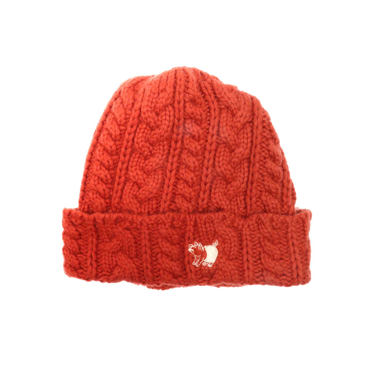 7562 Heavyweight Wool Knit Beanie Orange