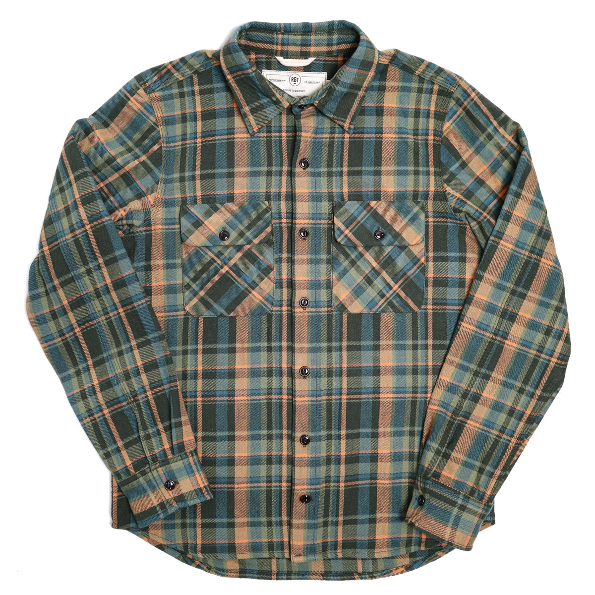 Field Shirt Forest Slub Plaid