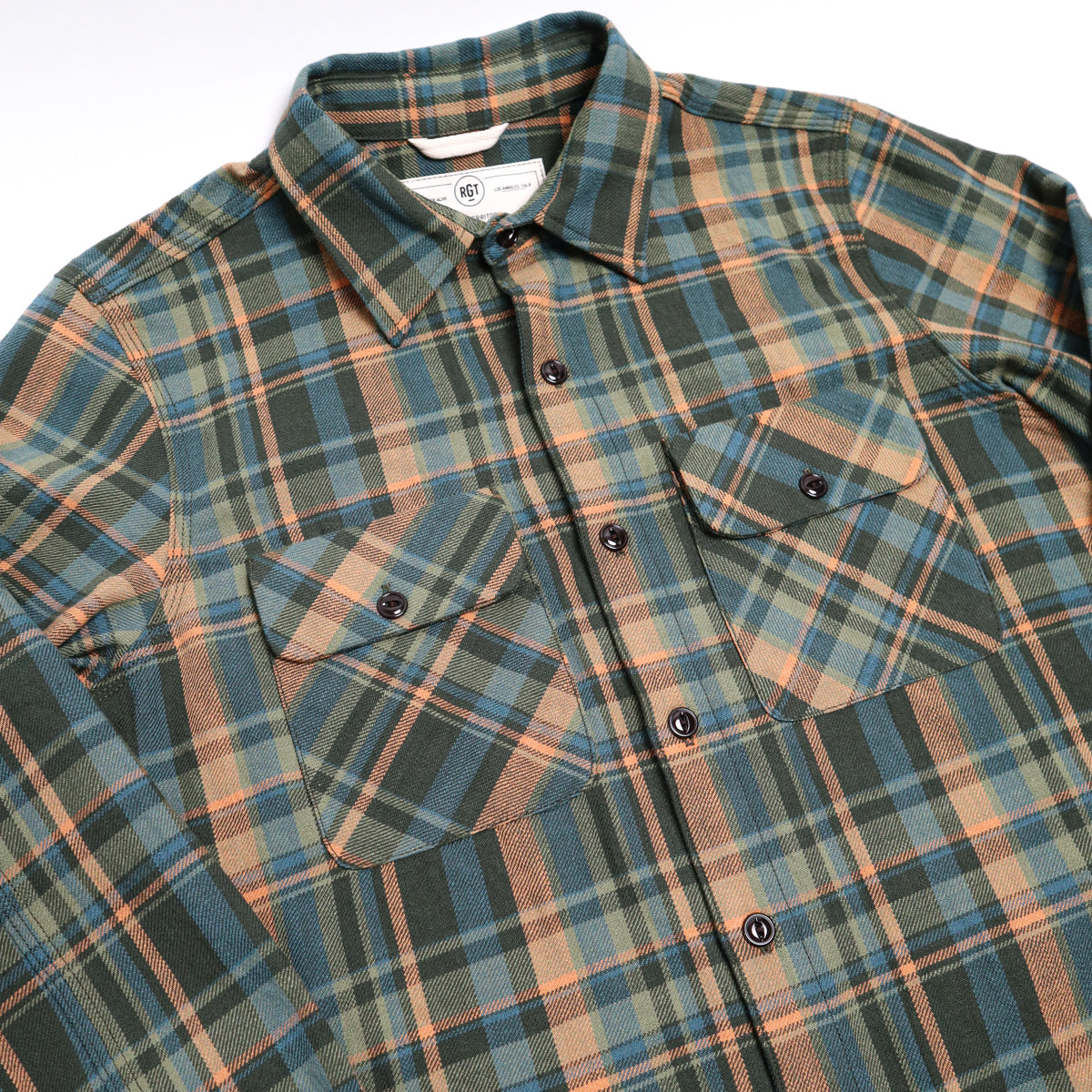 Field Shirt Forest Slub Plaid