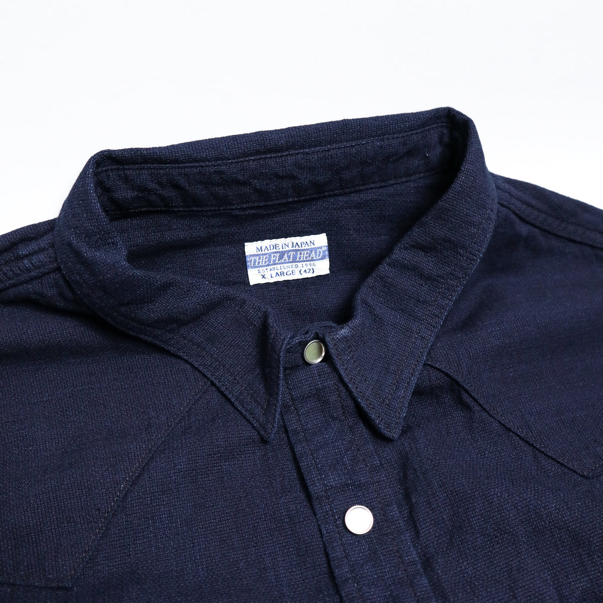 FN-SCW-002L 5.5oz Indigo Dobby Western Shirt