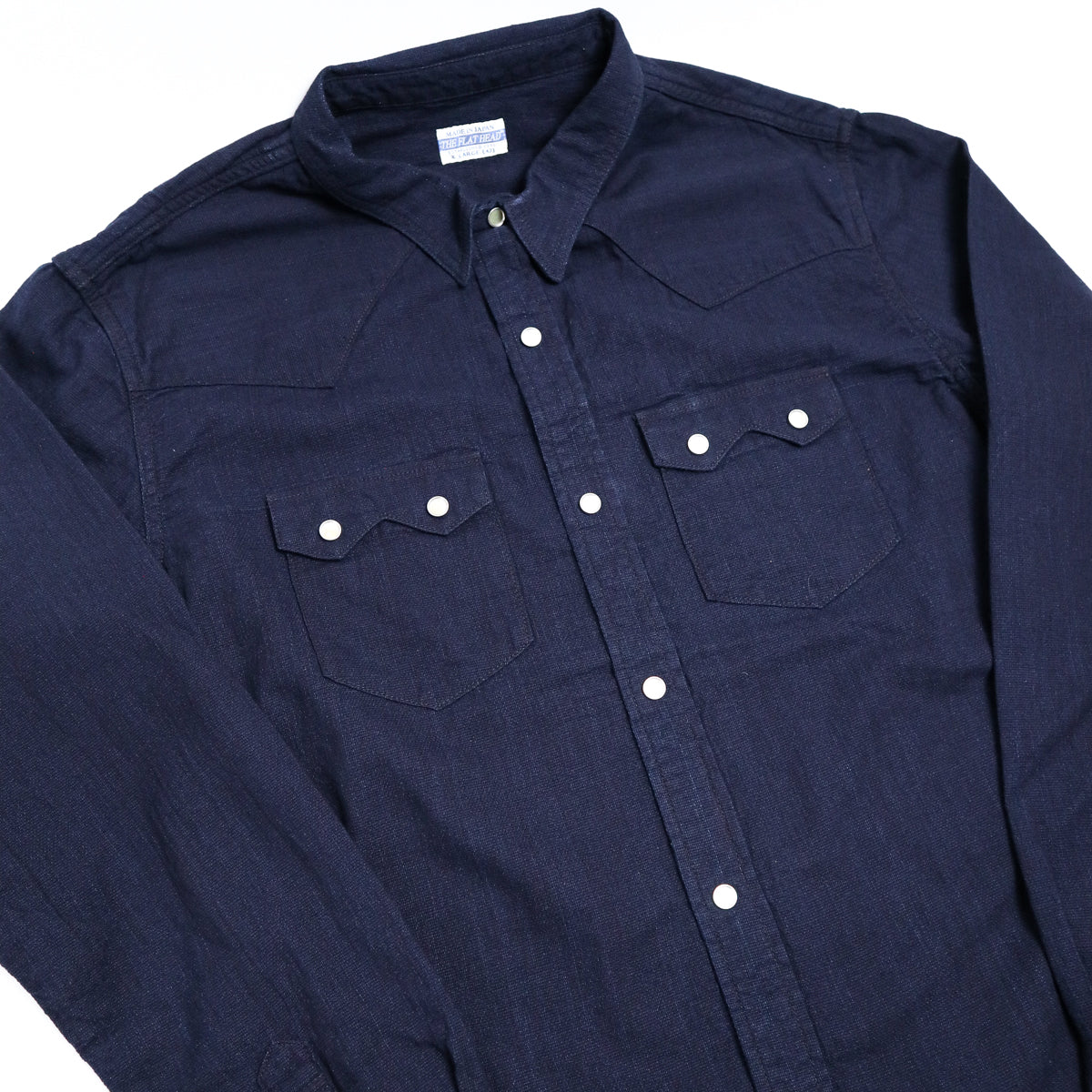 FN-SCW-002L 5.5oz Indigo Dobby Western Shirt