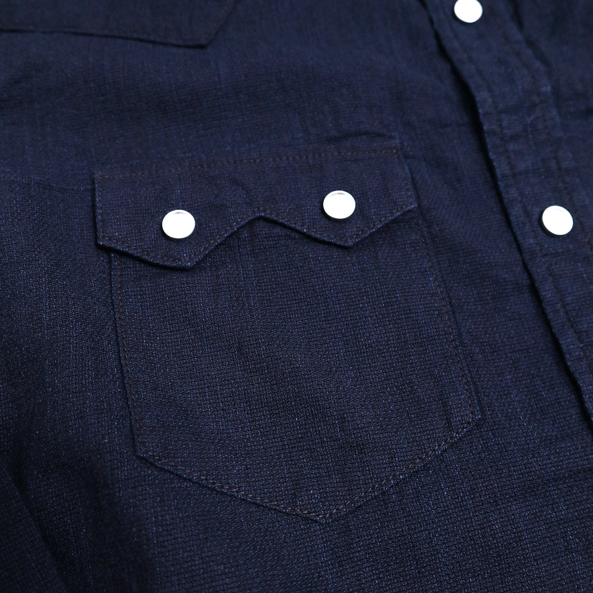 FN-SCW-002L 5.5oz Indigo Dobby Western Shirt
