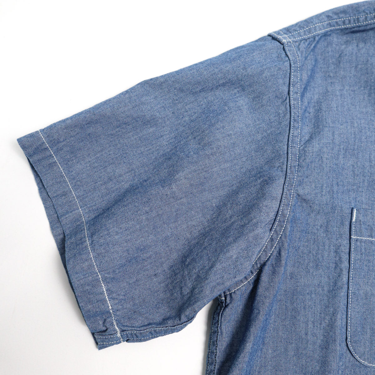 Short Sleeve Workshirt Blue Chambray