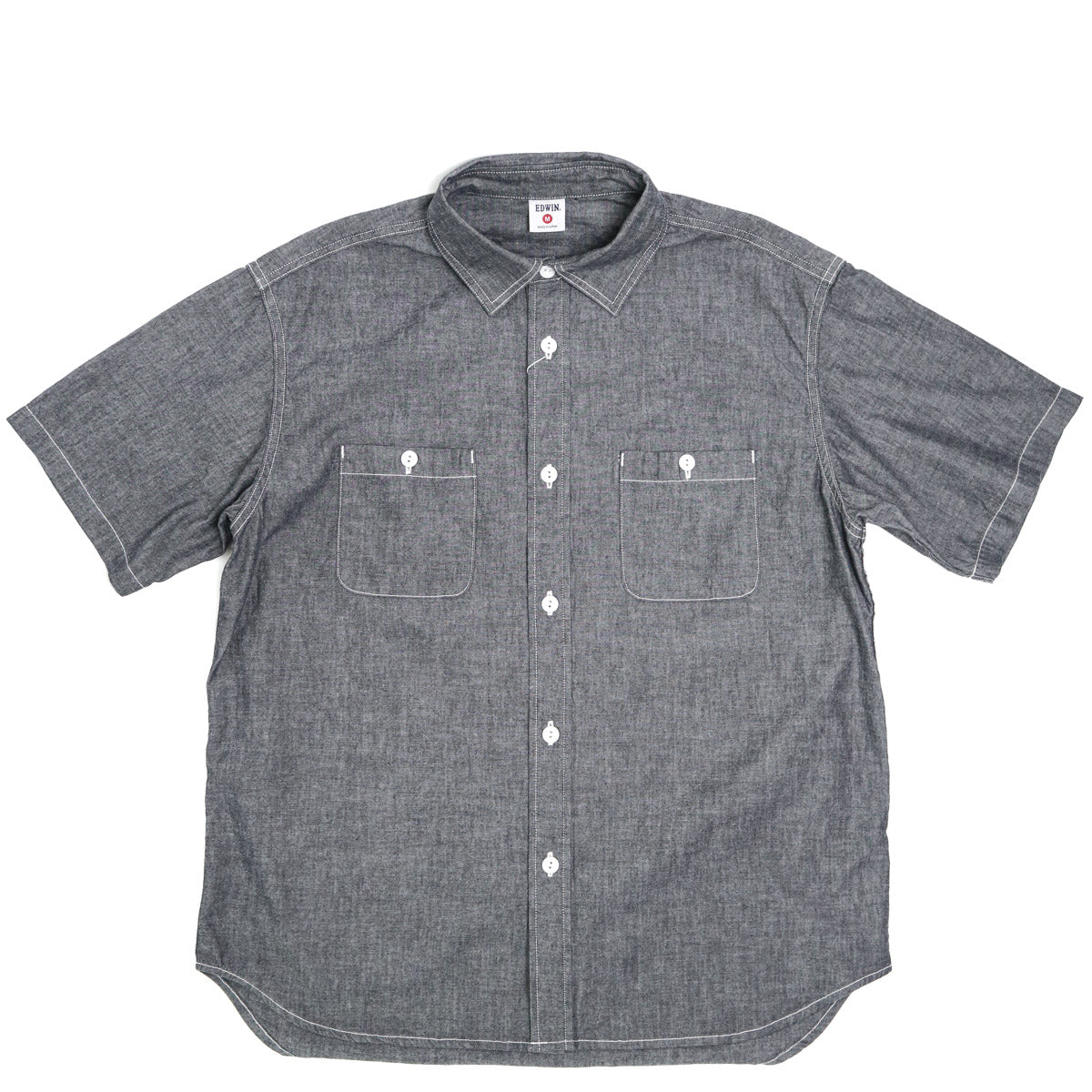Short Sleeve Workshirt Black Chambray