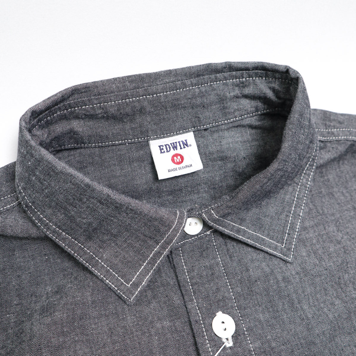 Short Sleeve Workshirt Black Chambray