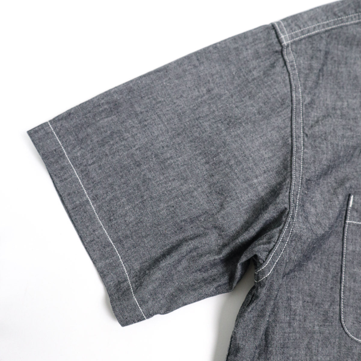 Short Sleeve Workshirt Black Chambray
