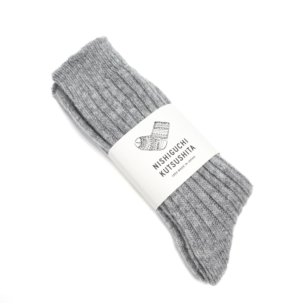 Praha Wool Ribbed Socks Light Grey