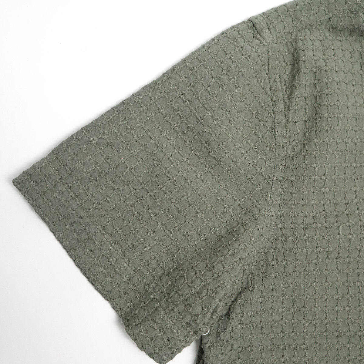 Resort Shirt Olive Geo Weave