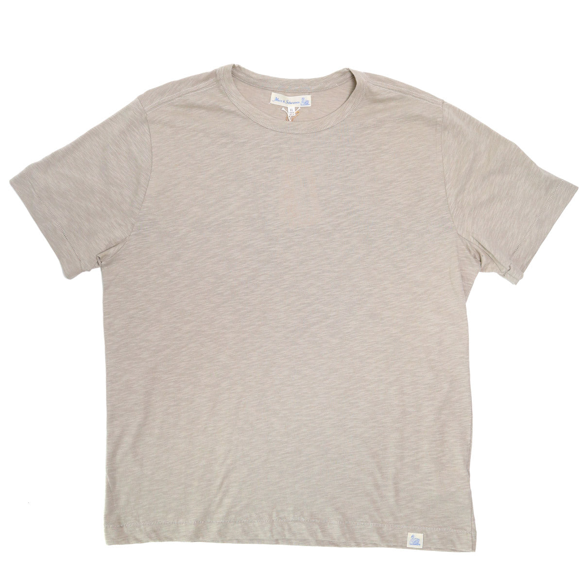 Good Basics SCT04.05 Unisex Short Sleeve Pima Slub Relaxed Fit Tee Greige
