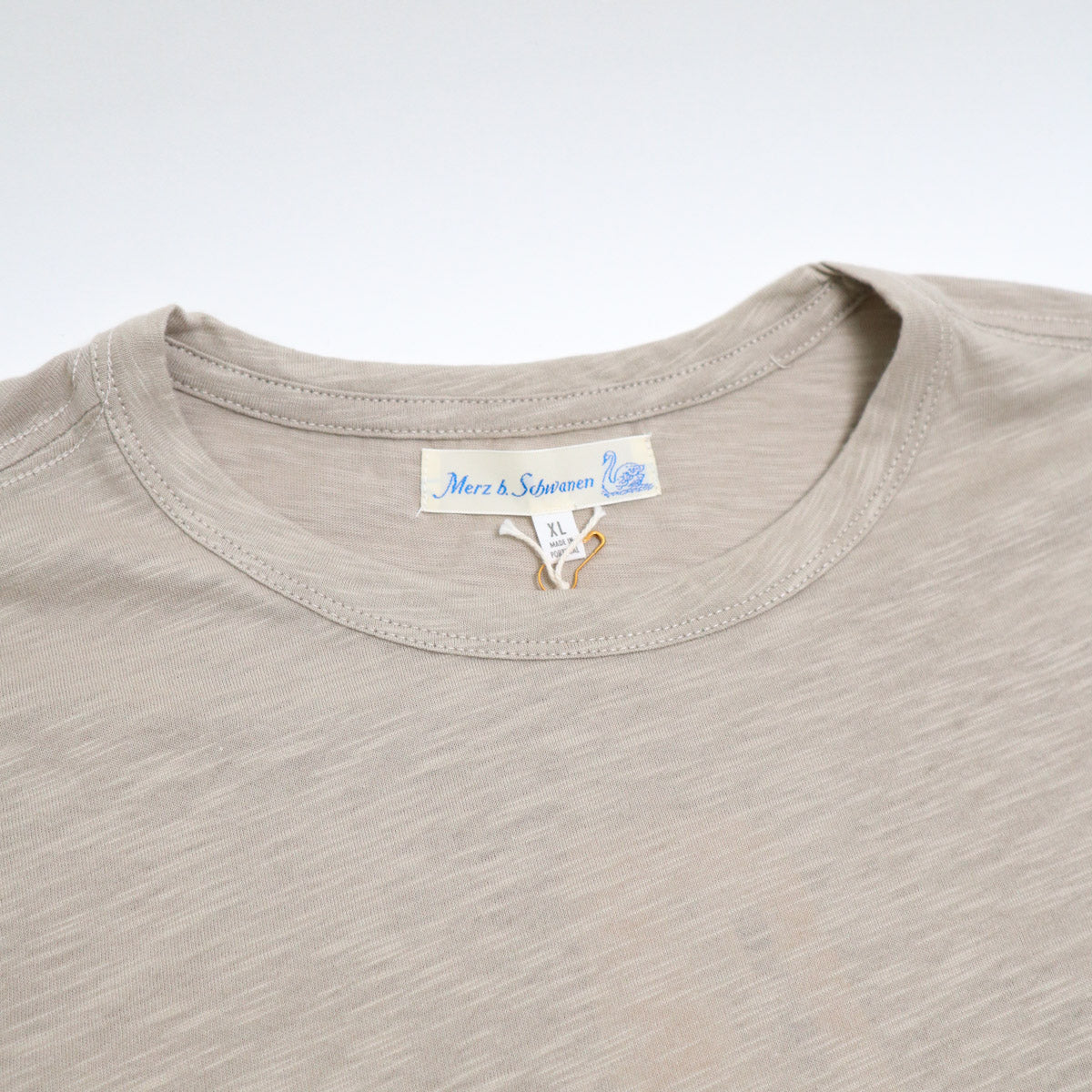 Good Basics SCT04.05 Unisex Short Sleeve Pima Slub Relaxed Fit Tee Greige