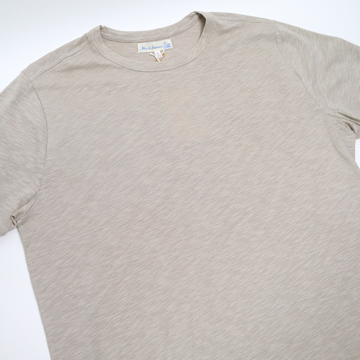 Good Basics SCT04.05 Unisex Short Sleeve Pima Slub Relaxed Fit Tee Greige