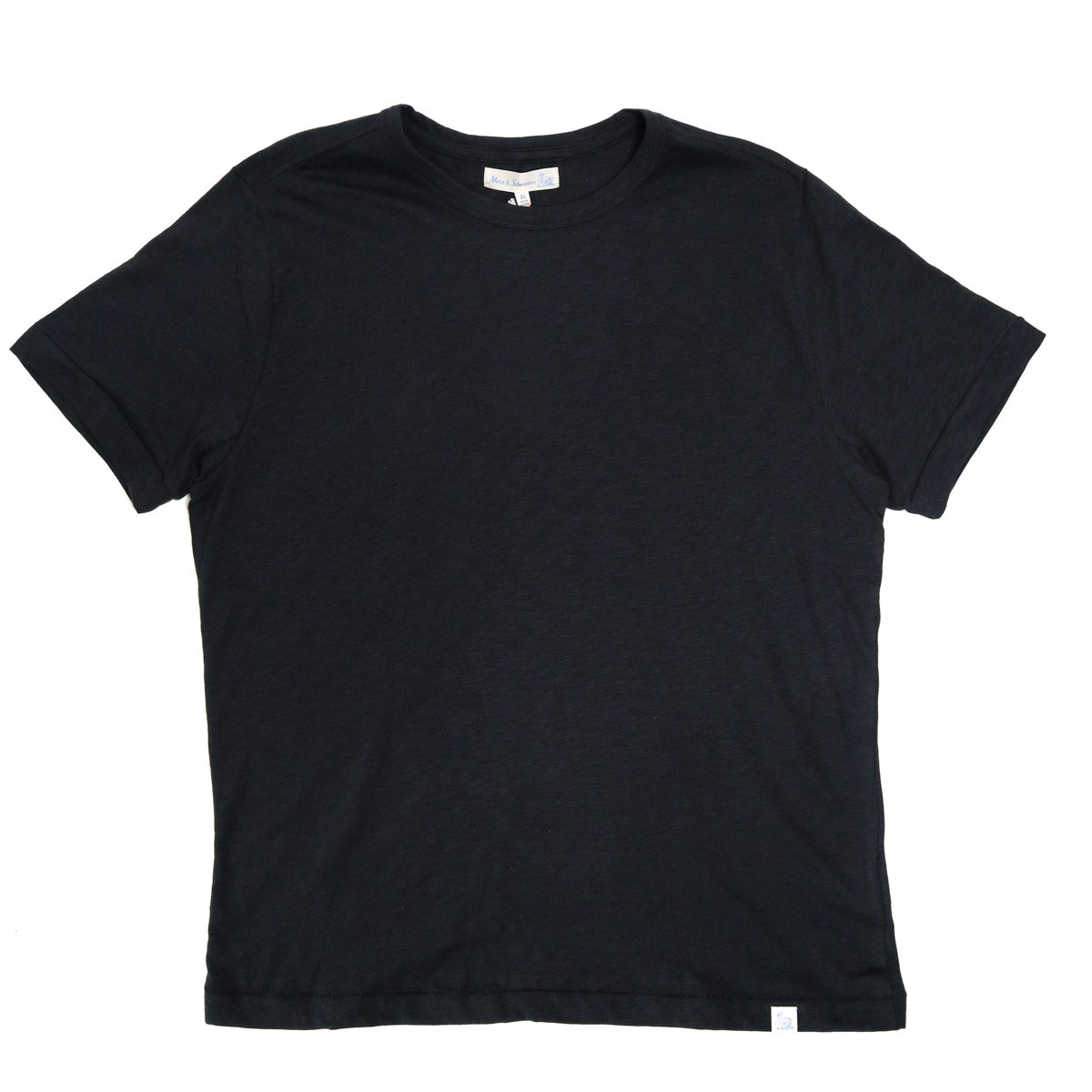 Good Basics SCT04.05 Unisex Short Sleeve Pima Slub Relaxed Fit Tee Deep Black