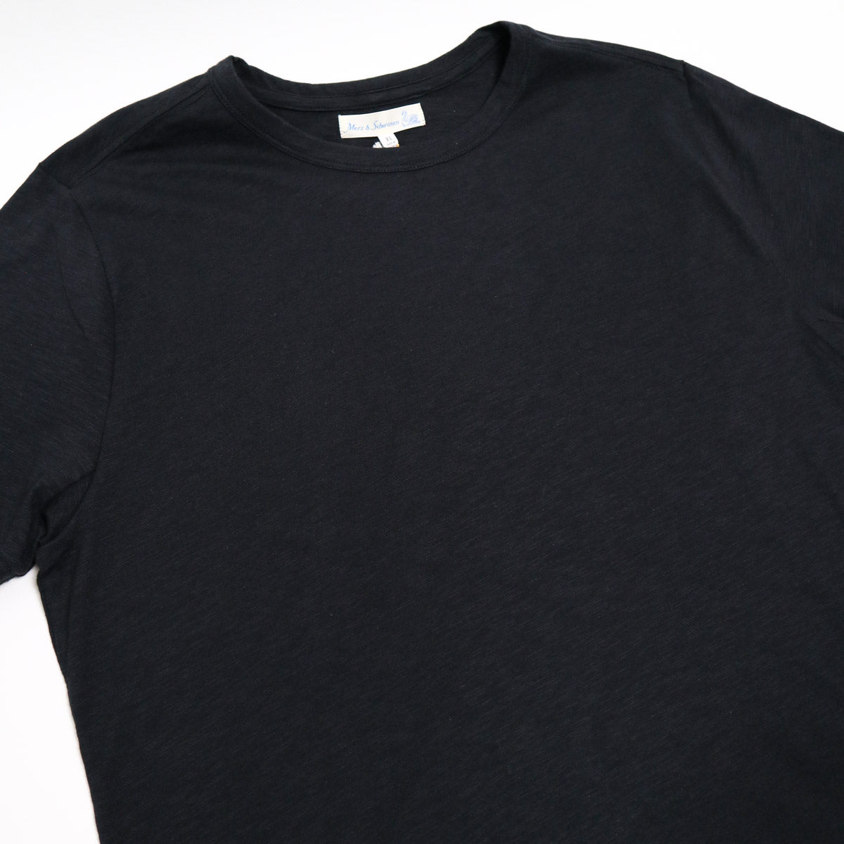 Good Basics SCT04.05 Unisex Short Sleeve Pima Slub Relaxed Fit Tee Deep Black