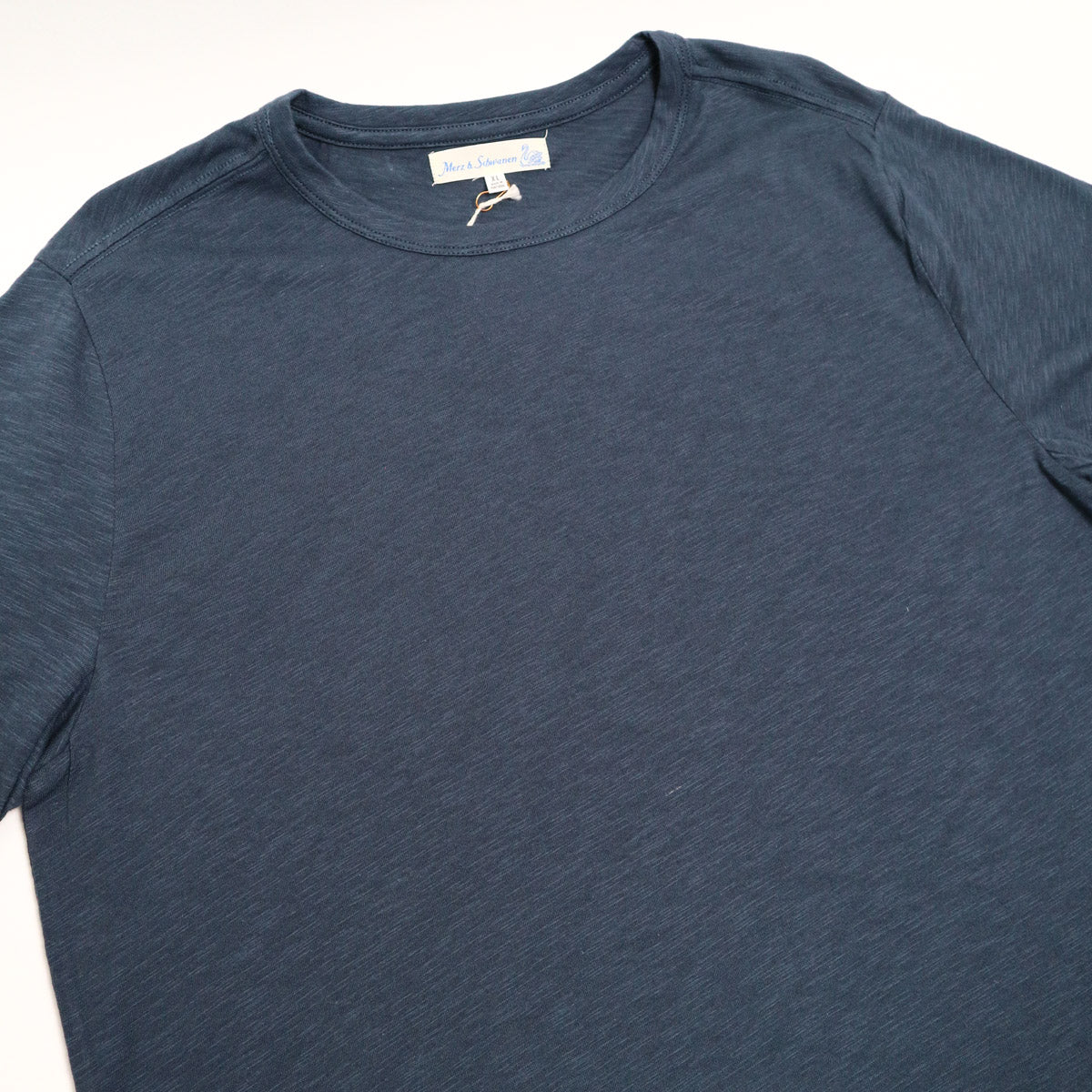 Good Basics SCT04.05 Unisex Short Sleeve Pima Slub Relaxed Fit Tee Denim Blue