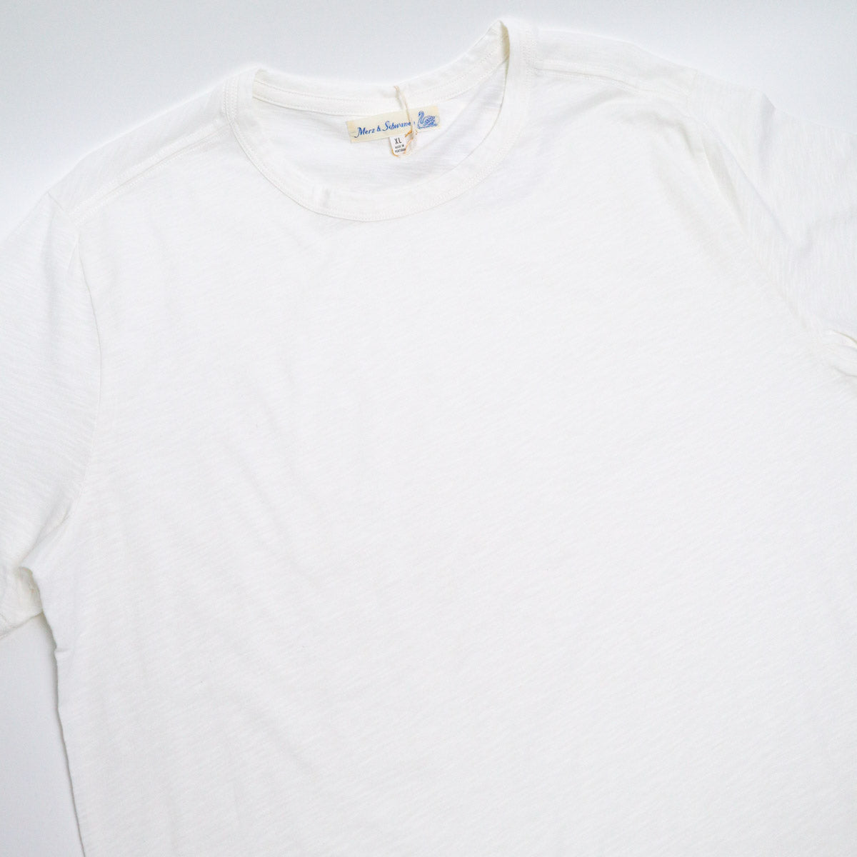 Good Basics SCT04.05 Unisex Short Sleeve Pima Slub Relaxed Fit Tee White