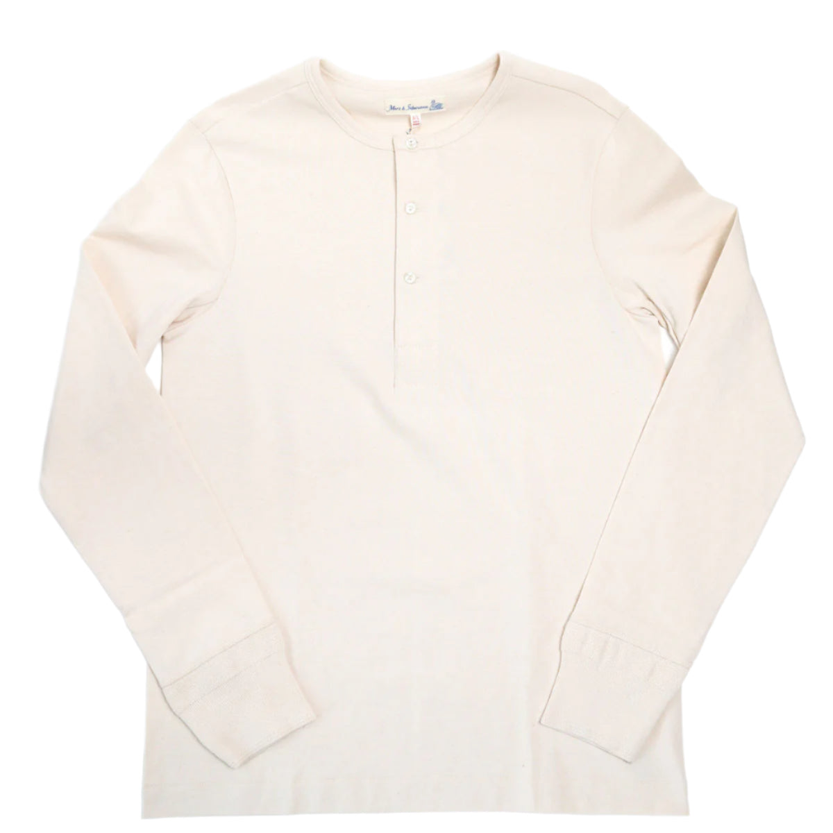 The Originals 206 Loopwheeled Longsleeve Henley Classic Fit Nature