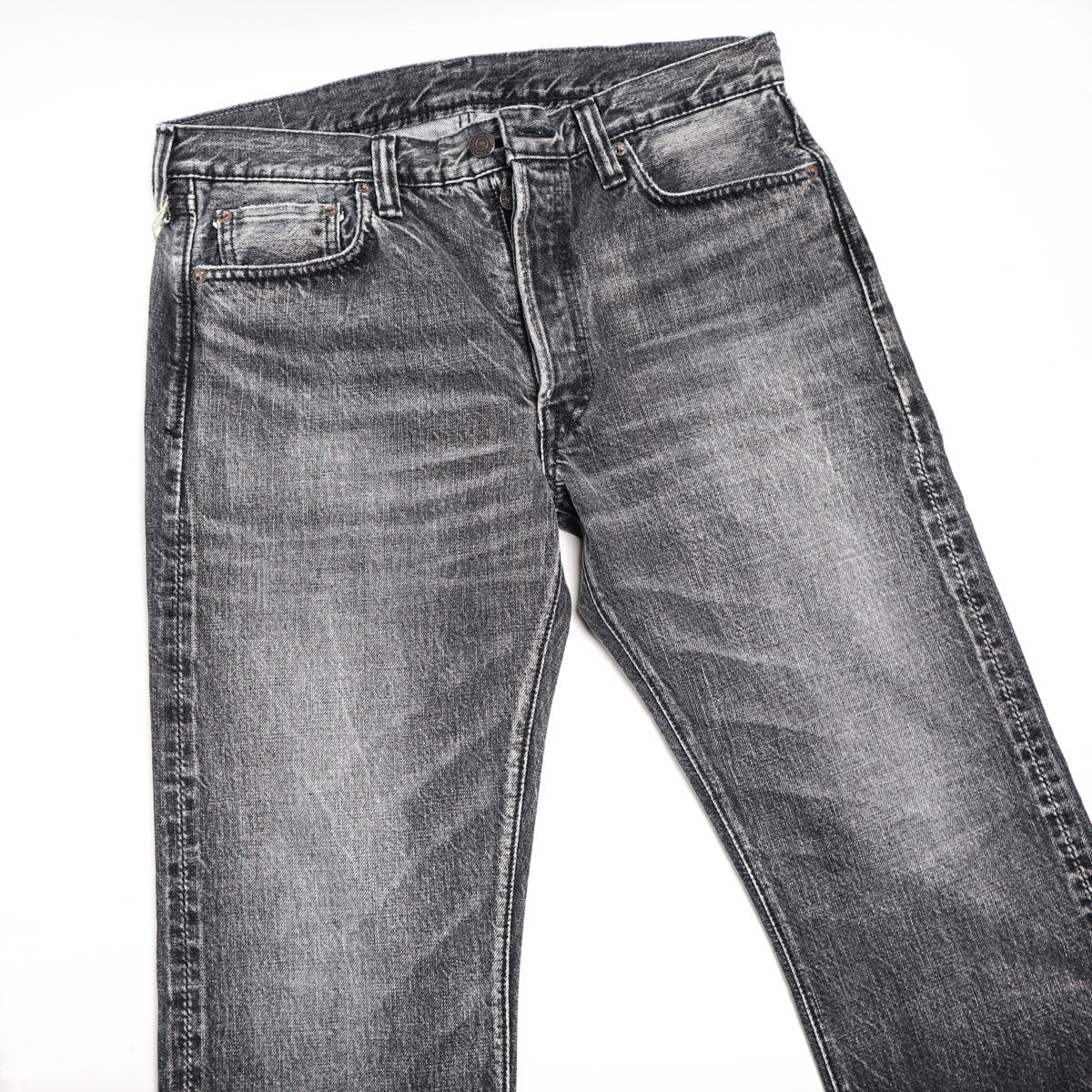 1108BKHW Slim Straight 13.7oz Selvedge Denim Black Dartford