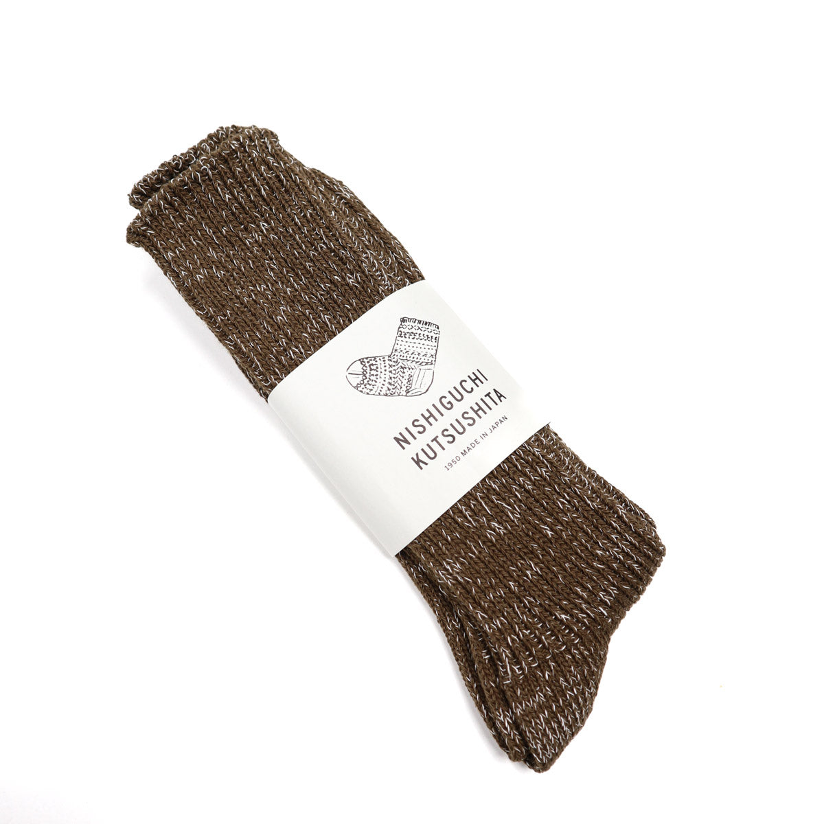 Boston Hemp Cotton Ribbed Socks Khaki
