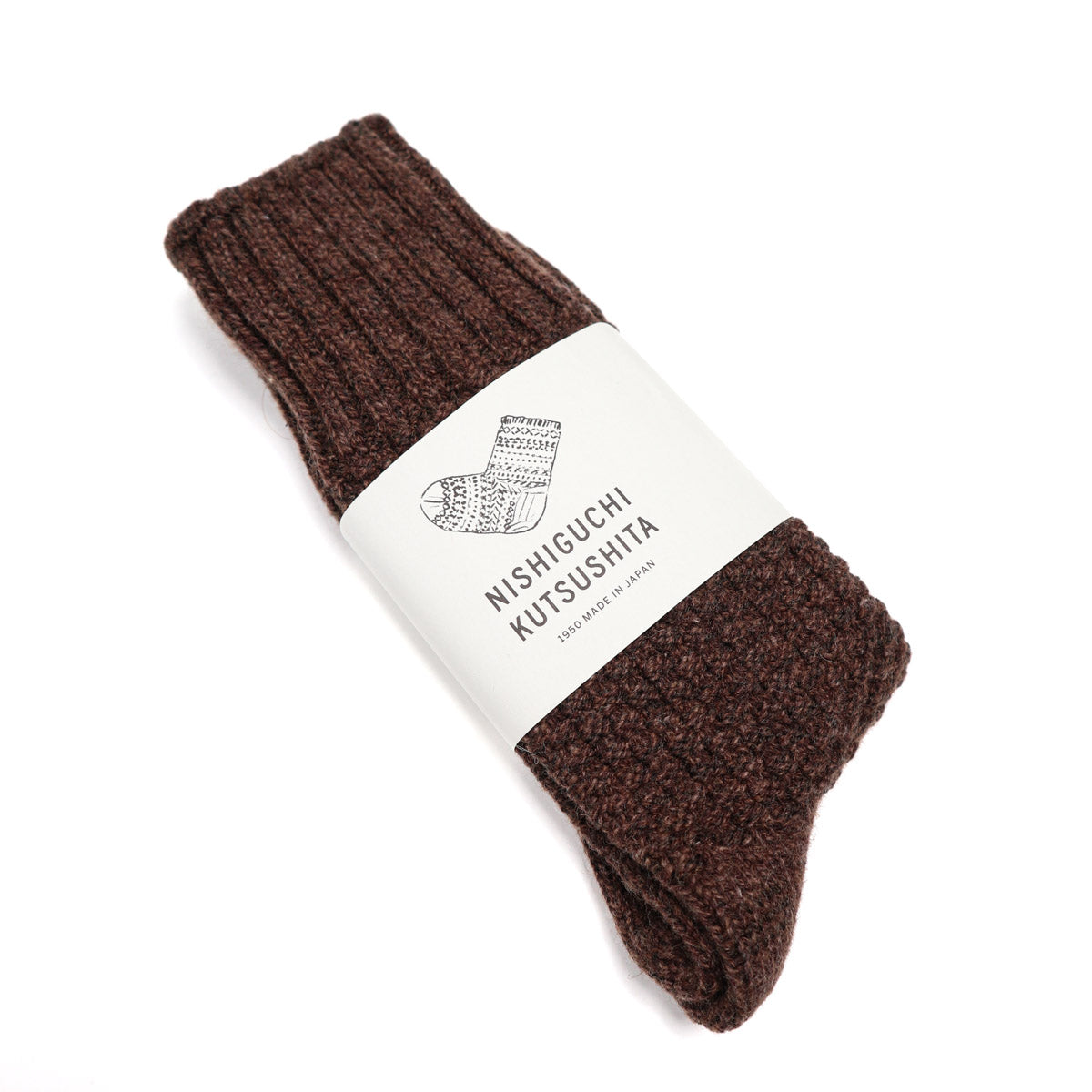 Boston Wool Cotton Boot Socks Mocha Brown
