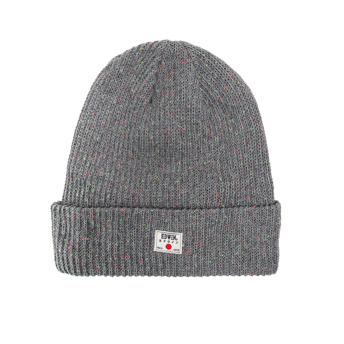 Shaker Cotton Knit Beanie Grey Neon