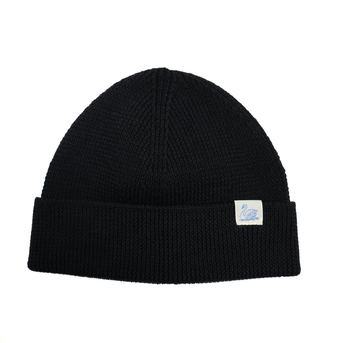 Merino Wool Watch Cap Deep Black